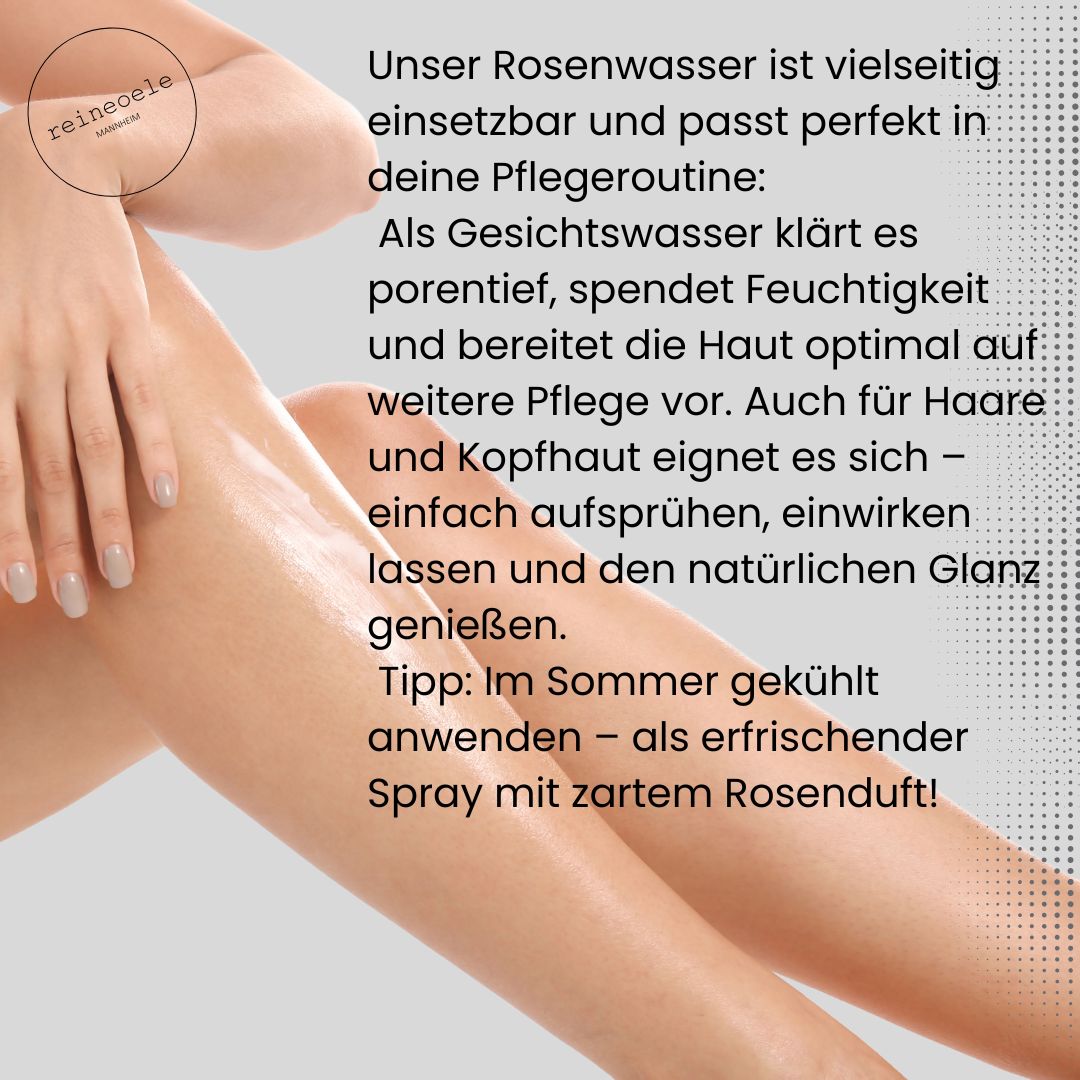 Rosenwasser Pur bio erfrischend tonisierend 100% rein ohne Zusätze vegan