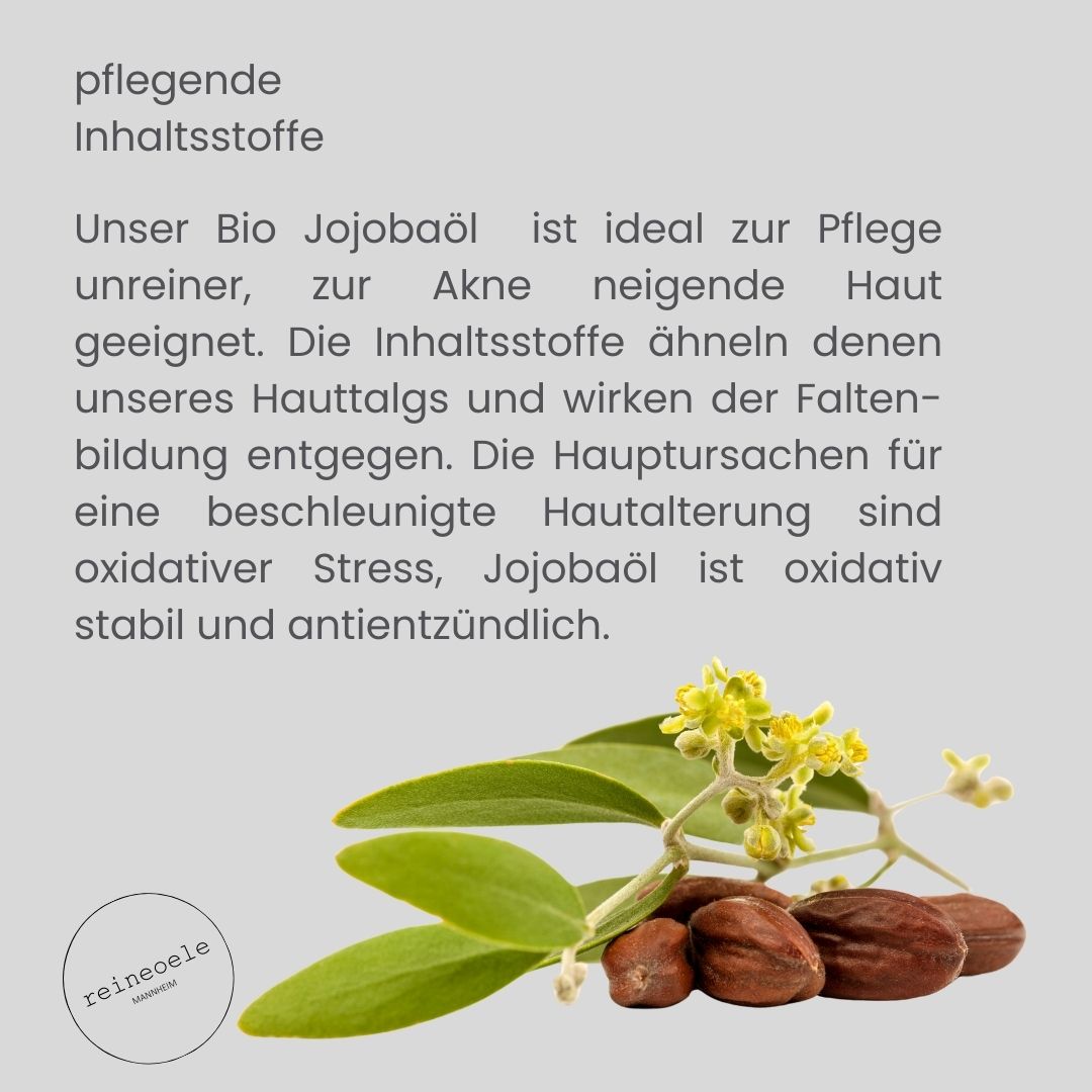 Jojobaöl bio kaltgepresst - 100% rein - goldgelb - vegan - 100 ml Glasflasche