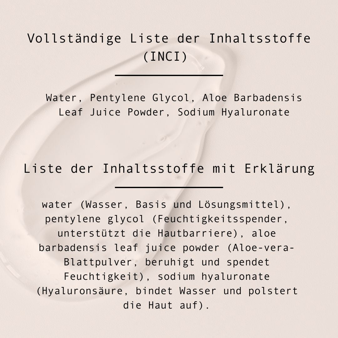 Aloe Vera Gel auf hyaluronsäurebasis vegan hochkonzentriert für den ganzen Körper