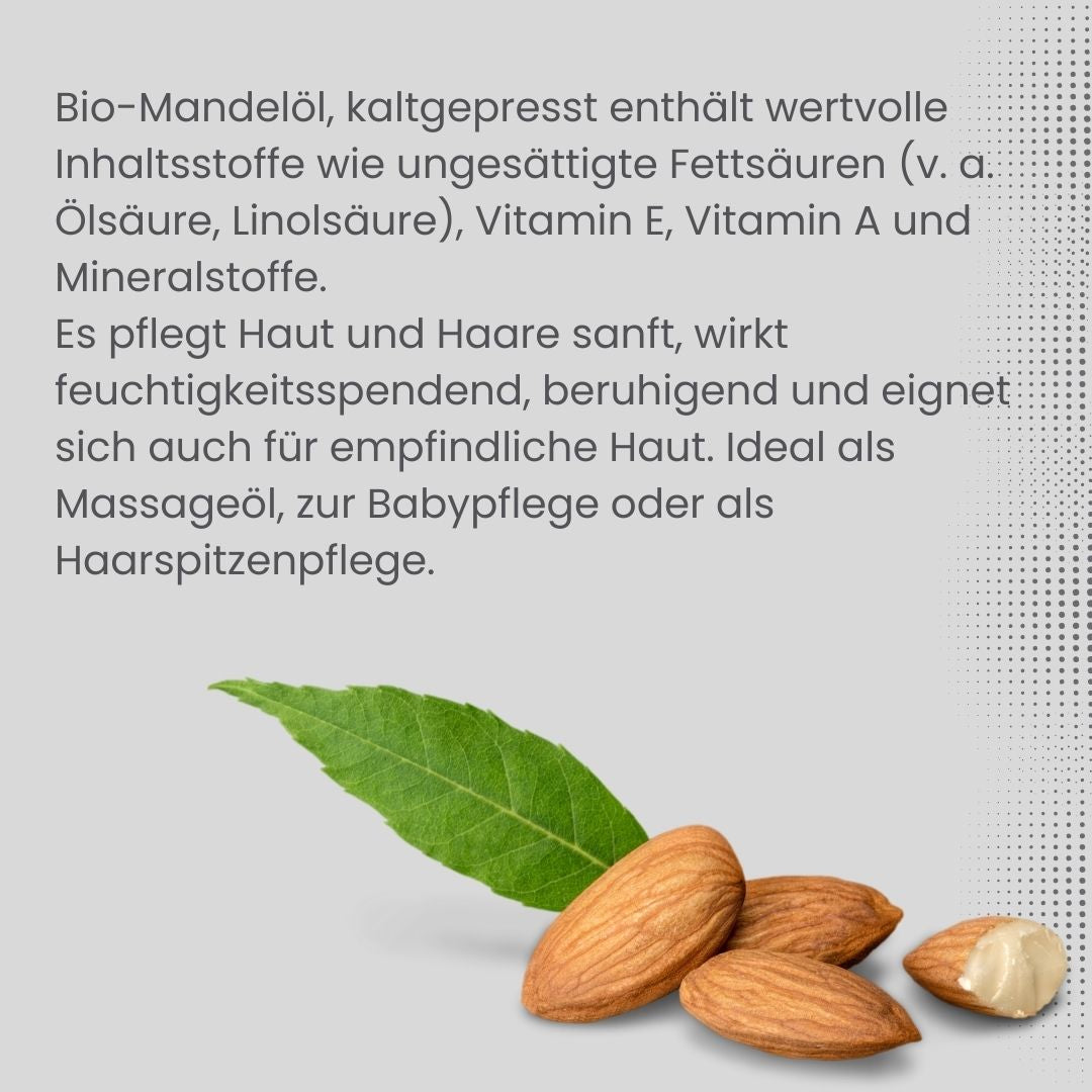 Bio Mandelöl, natürliche Pflege für eine samtweiche Haut
