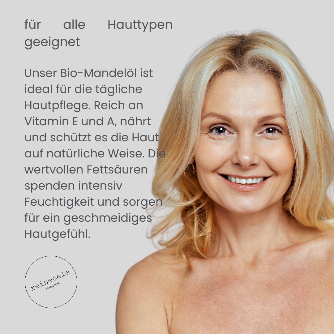 Bio Mandelöl, natürliche Pflege für eine samtweiche Haut