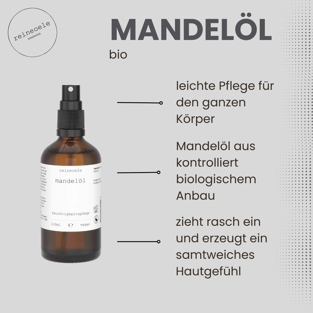 Bio Mandelöl, natürliche Pflege für eine samtweiche Haut