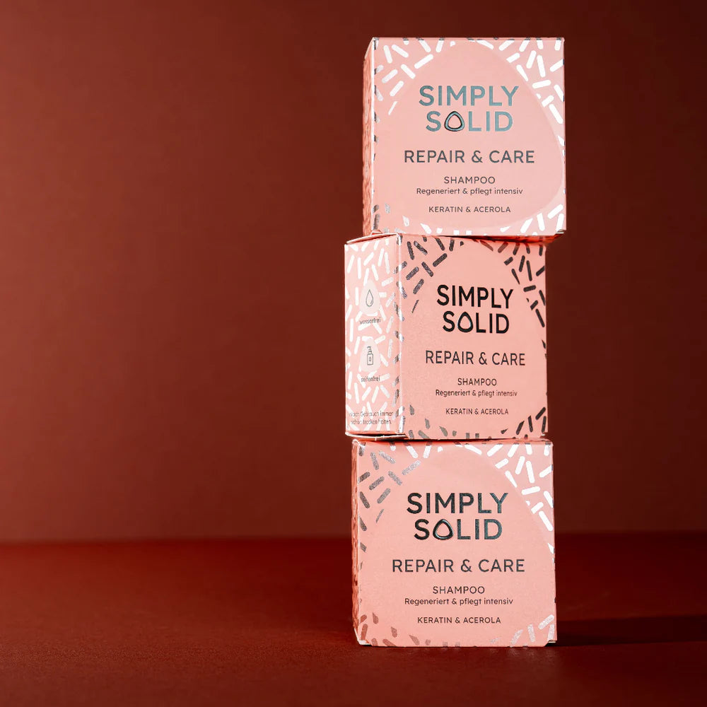 Repair & Care festes Shampoo Syndet repariert und stärkt dein Haar nachhaltig, umweltfreundlich und vegan