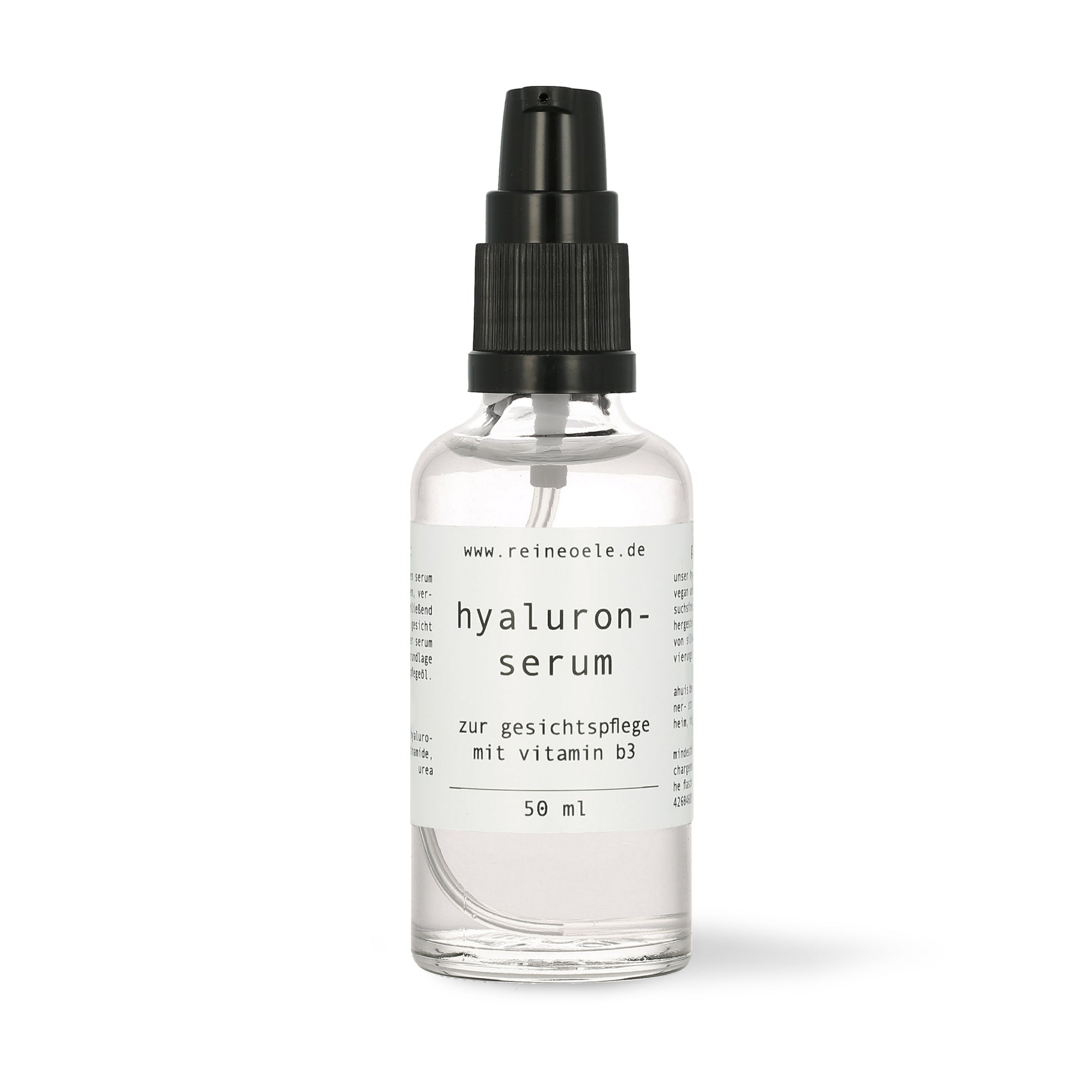 hyaluronserum – Gesichtspflege mit Vitamin B3 und Urea – vegan - reineoele