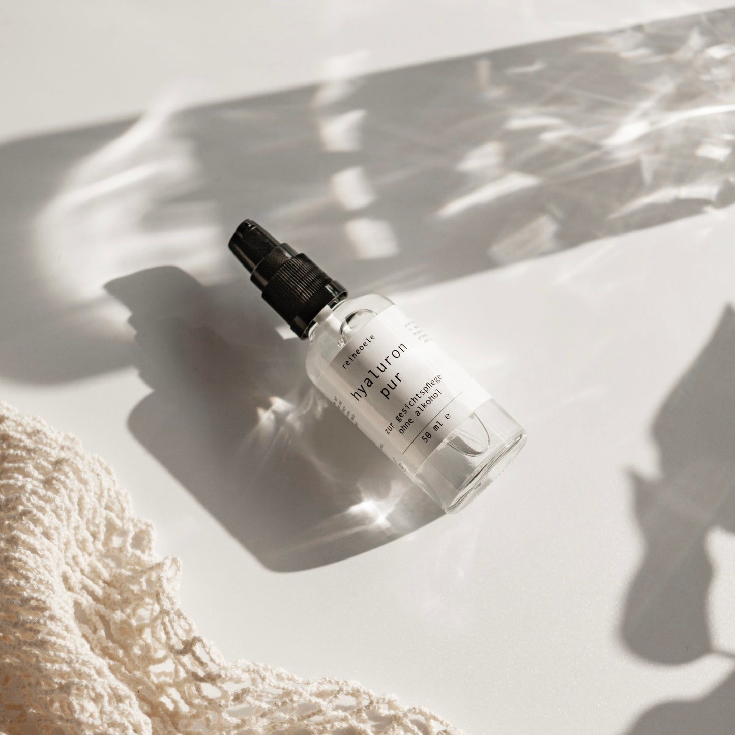 hyaluron pur - Hyaluronserum ohne Alkohol  für empfindliche Haut Mikroneedling & Dermaroller geeignet vegan - reineoele