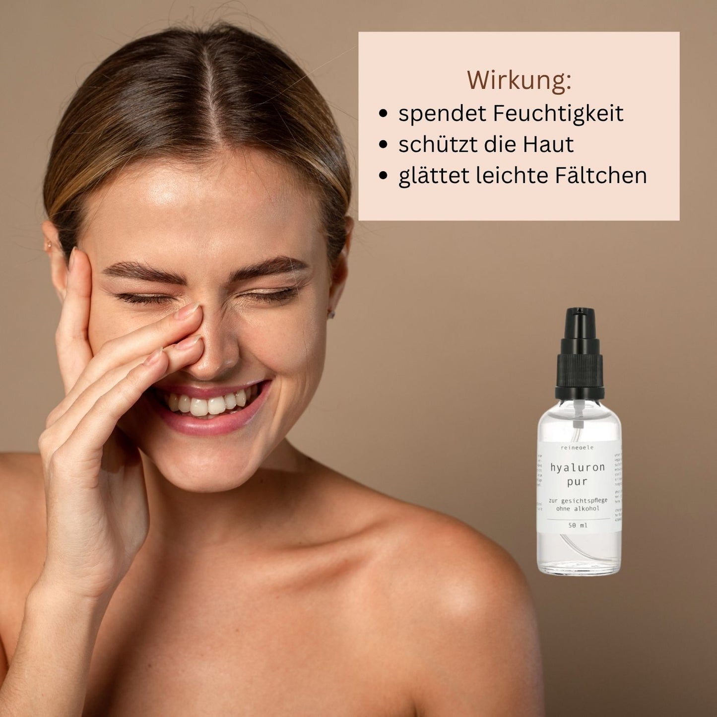 hyaluron pur - Hyaluronserum ohne Alkohol  für empfindliche Haut Mikroneedling & Dermaroller geeignet vegan No20