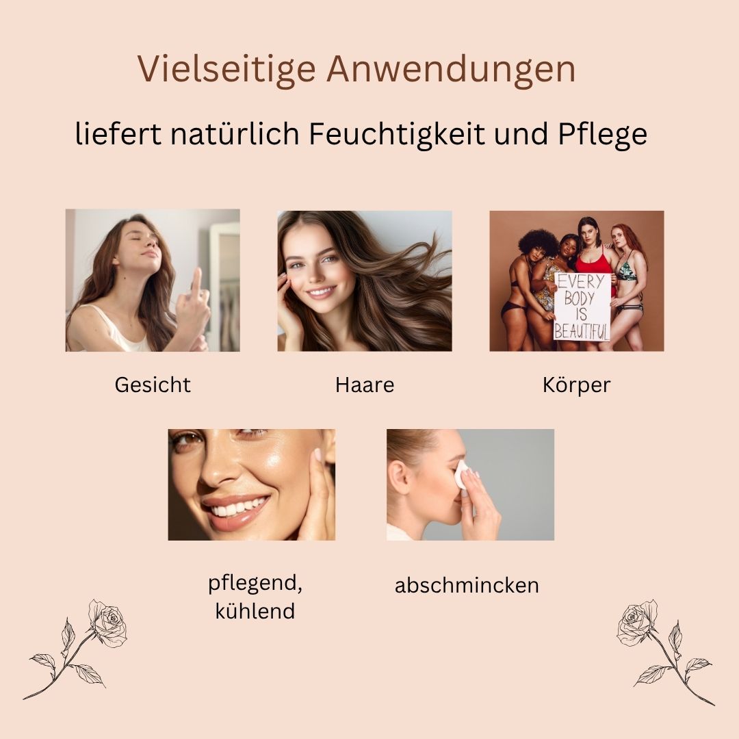 Rosenwasser Pur bio erfrischend tonisierend 100% rein ohne Zusätze vegan