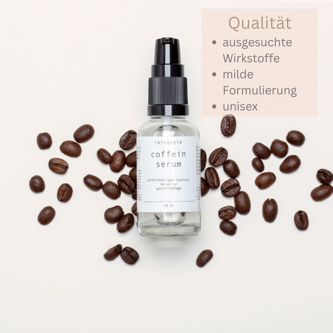 Coffein Serum - Anti Faltenserum mit Sofort-Effekt NMF, Hyaluronsäure, Coffein und Panthenol - vegan