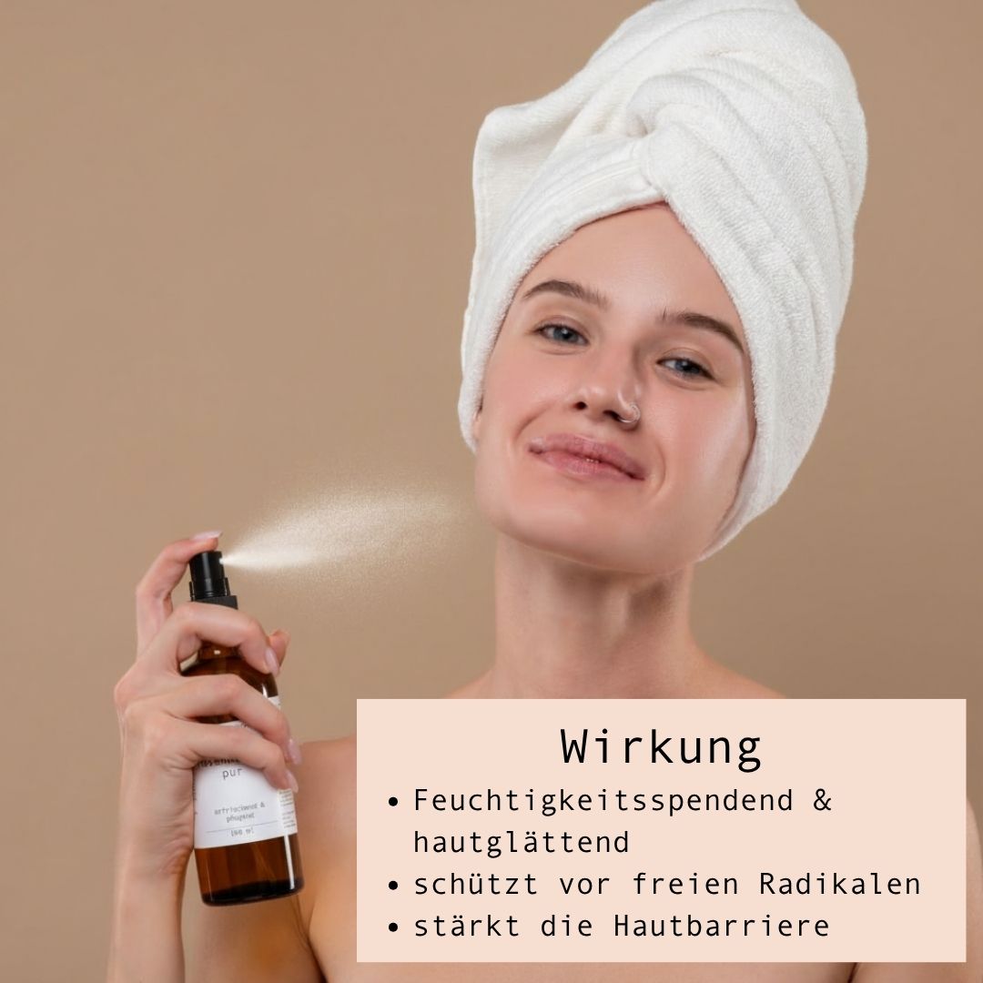 Rosenwasser Pur bio erfrischend tonisierend 100% rein ohne Zusätze vegan