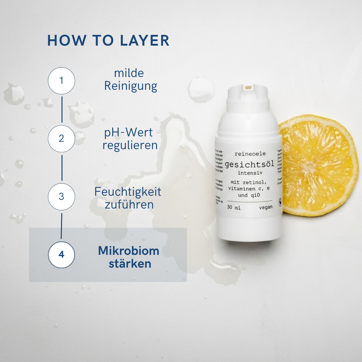 Gesichtsöl intensiv - Gesichtspflegeserum - Anti Aging mit Q10 und den Vitaminen A (Retinol), C, E No 12