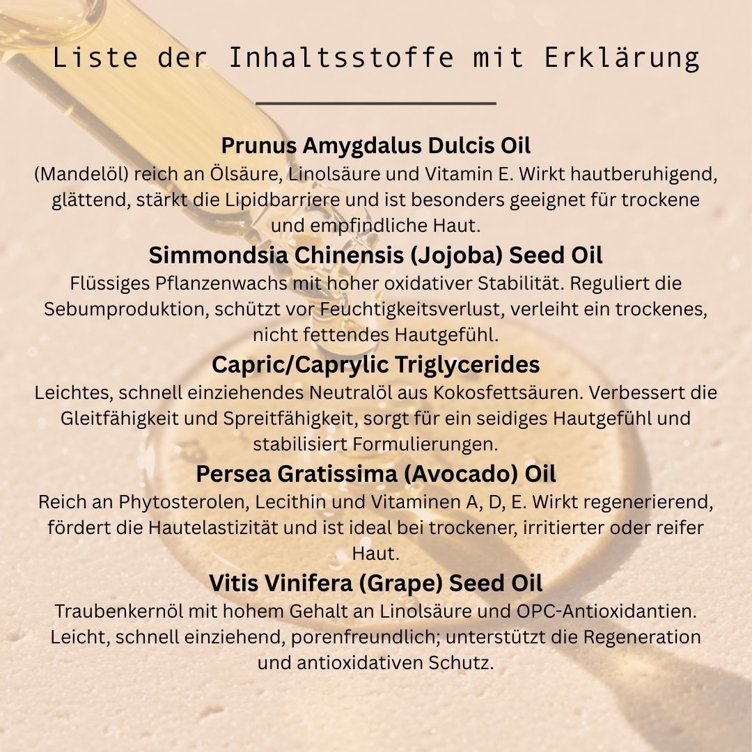 Gesichtsöl + Gesichtspflegeöl Anti Aging mit Q10 & Vitamin E vegan No 60