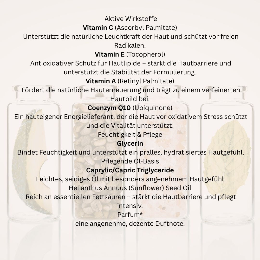 Gesichtsöl intensiv - Gesichtspflegeserum - Anti Aging mit Q10 und den Vitaminen A (Retinol), C, E No 12