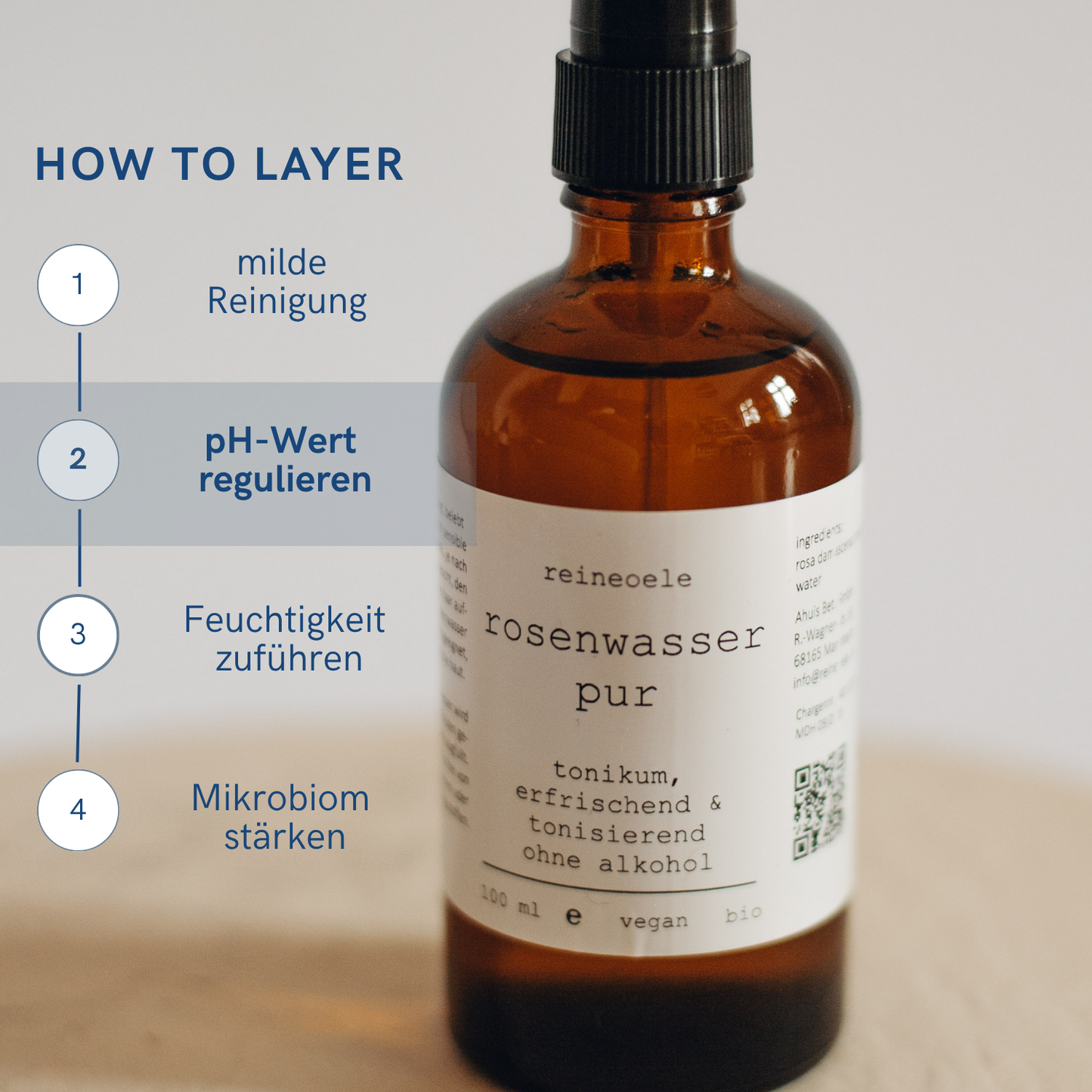 Rosenwasser Pur bio erfrischend tonisierend vegan