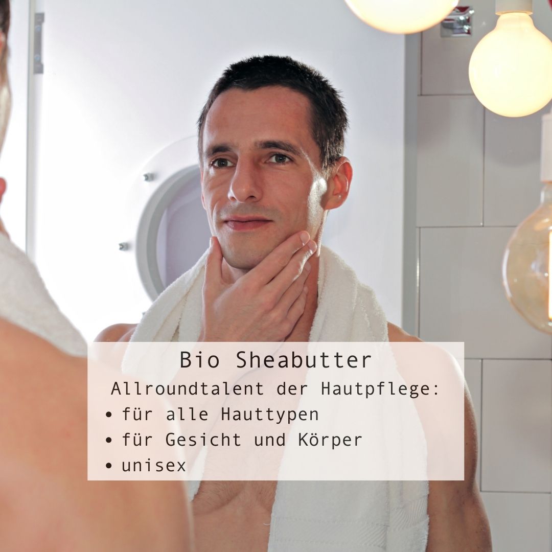 Bio Sheabutter Karité angereichert mit Tocopherol (Vitamin E) kaltgepresst vegan