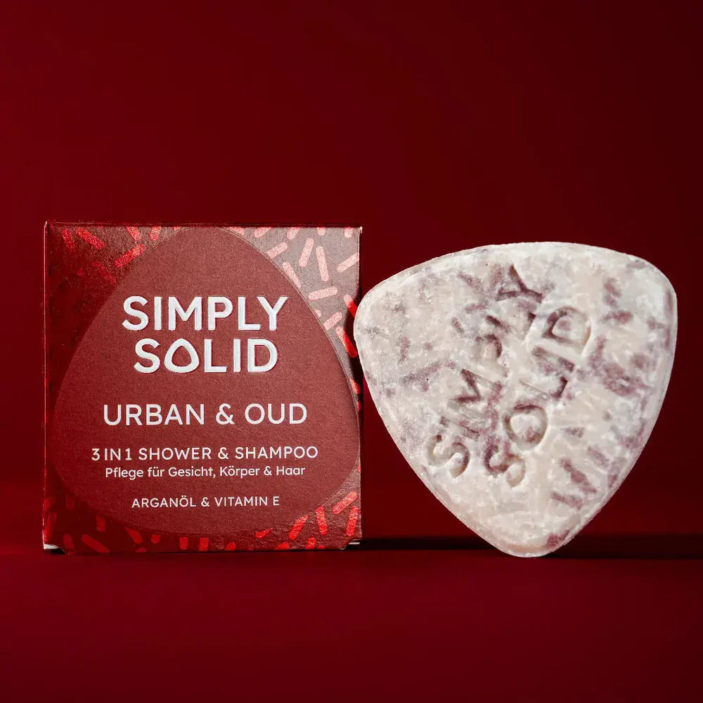 Festes Shampoo und Pflegebar für Gesicht, Haut und Haar – mit Arganöl und Vitamin E Urban & Oud