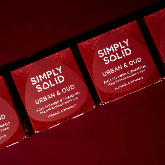Festes Shampoo und Pflegebar für Gesicht, Haut und Haar – mit Arganöl und Vitamin E Urban & Oud