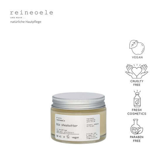 Bio Sheabutter Karité angereichert mit Tocopherol (Vitamin E) kaltgepresst vegan