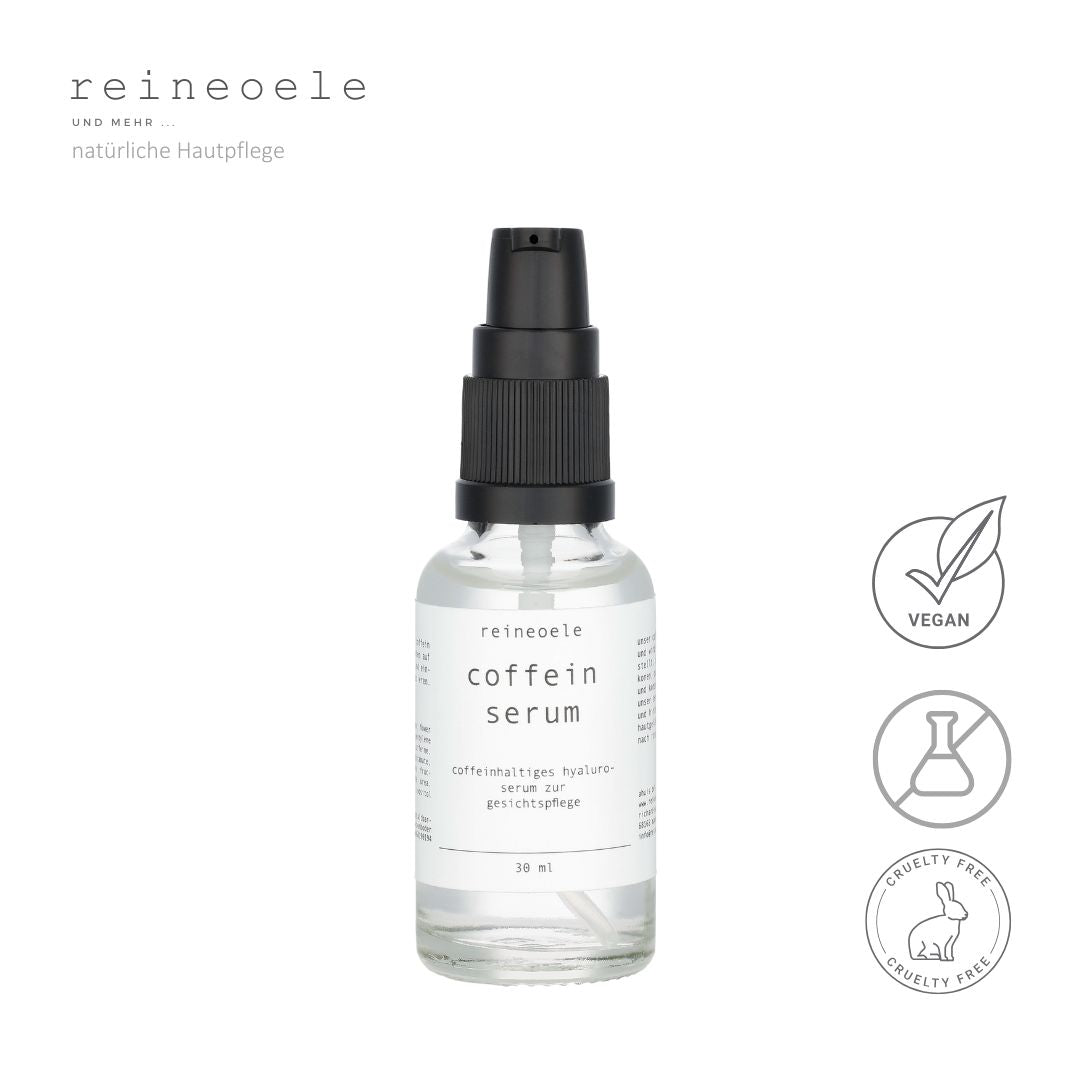 Coffein Serum - Anti Faltenserum mit Sofort-Effekt NMF, Hyaluronsäure, Coffein und Panthenol - vegan