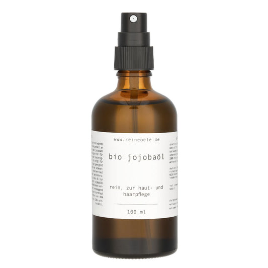 Jojobaöl bio kaltgepresst - 100% rein - goldgelb - vegan - 100 ml Glasflasche