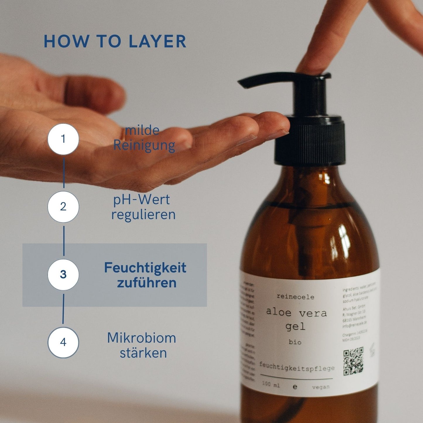 Aloe Vera Gel auf hyaluronsäurebasis vegan hochkonzentriert für den ganzen Körper