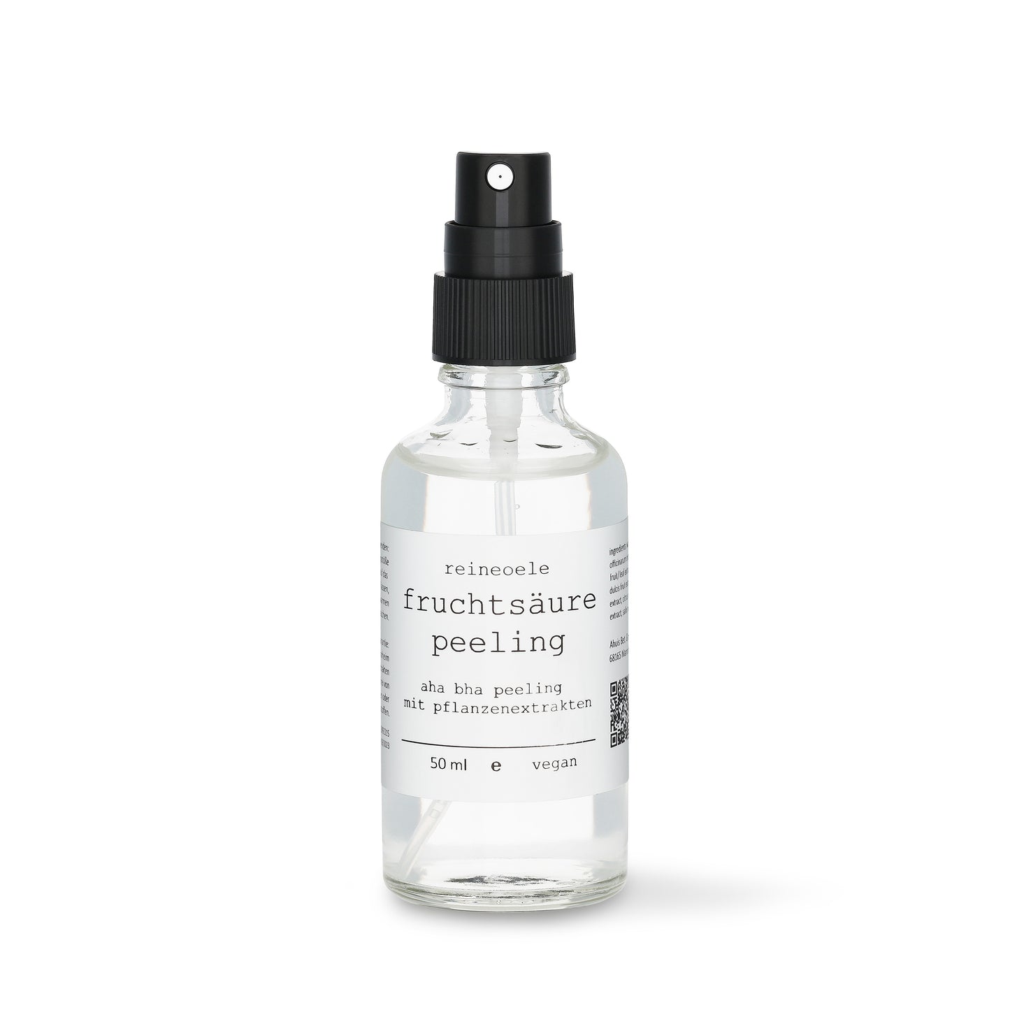 Fruchtsäure Peeling mit AHA BHA aus pflanzlichen Extrakten vegan - reineoele