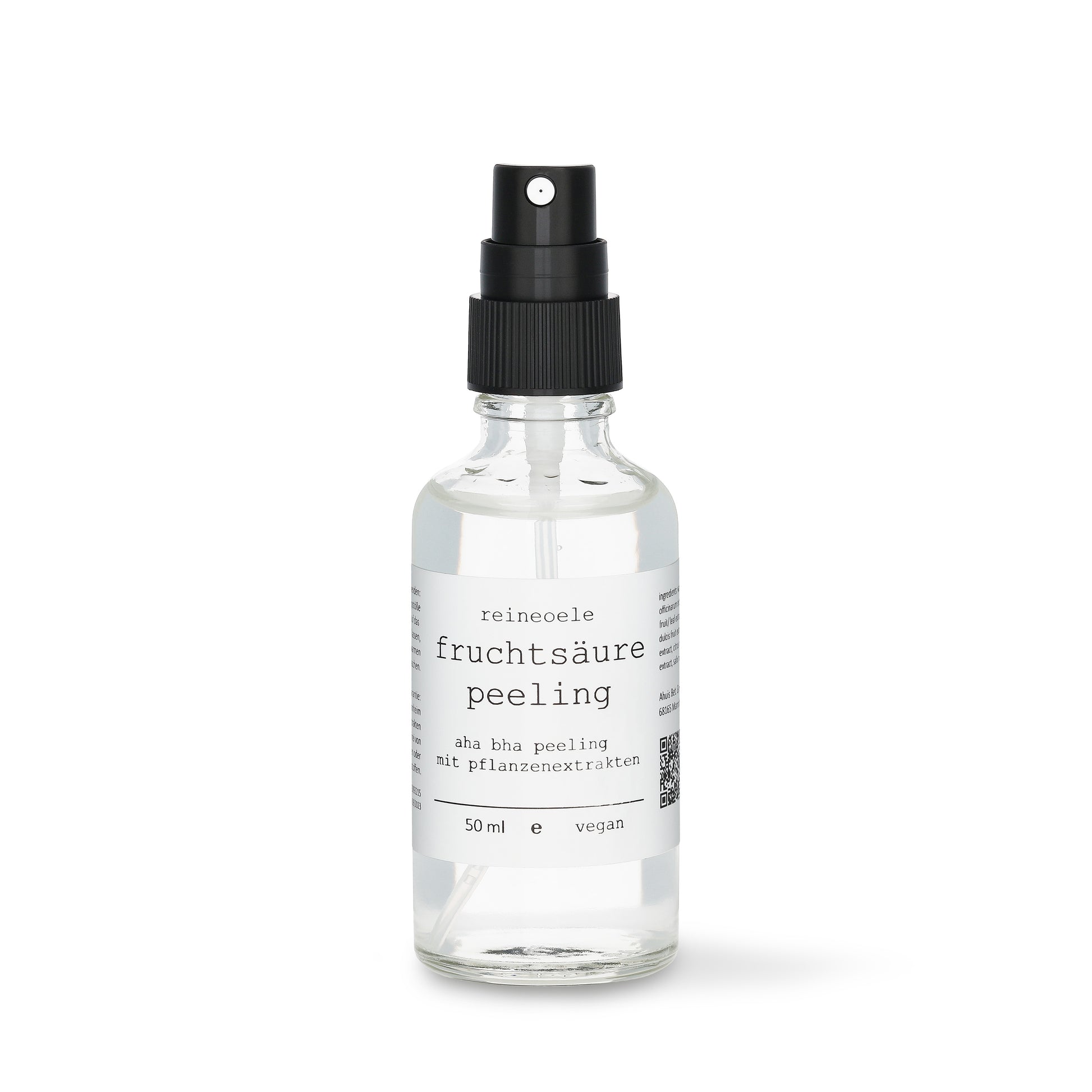 Fruchtsäure Peeling mit AHA BHA aus pflanzlichen Extrakten vegan - reineoele