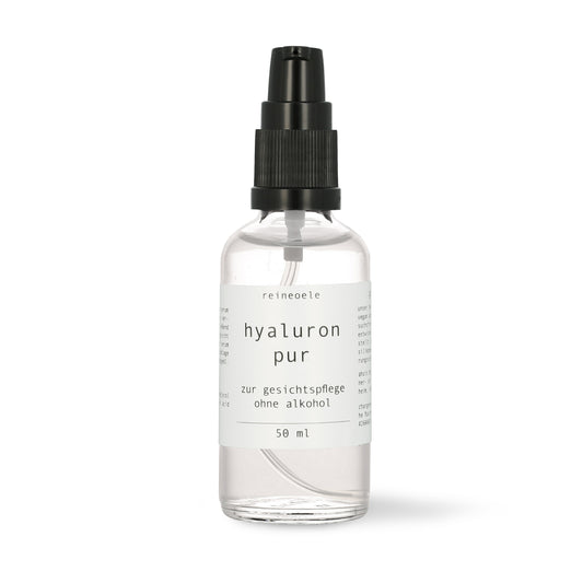 hyaluron pur - Hyaluronserum ohne Alkohol  für empfindliche Haut Mikroneedling & Dermaroller geeignet vegan - reineoele