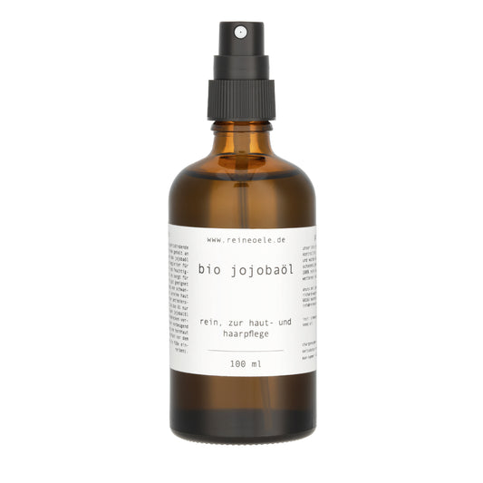 Jojobaöl bio kaltgepresst - 100% rein - goldgelb - vegan - 100 ml Glasflasche - reineoele